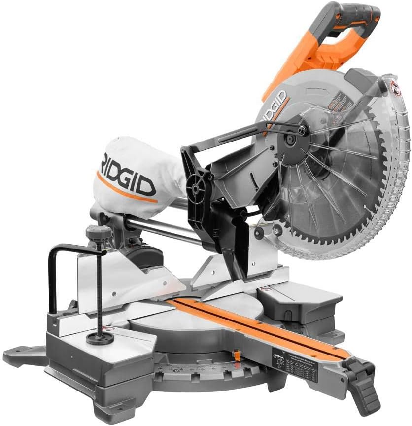 RIDGID 15 Amp Corded 12 in. Dual Bevel Sliding with 70 Deg