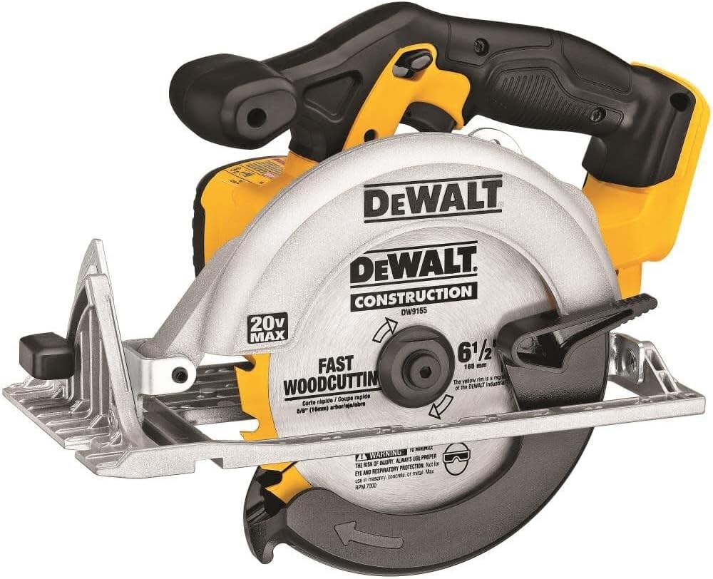 DEWALT 20V MAX Circular Saw, Cordless Sidewinder Style Portable, 6-1/2-Inch Blade
