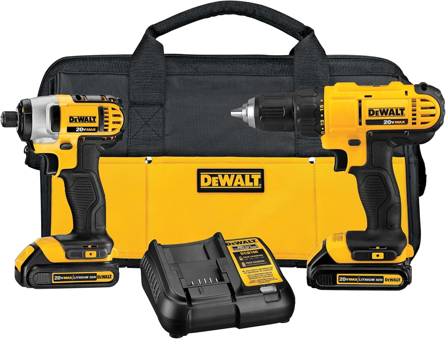 DEWALT (DCK240C2) 20V MAX Cordless Drill Combo Kit