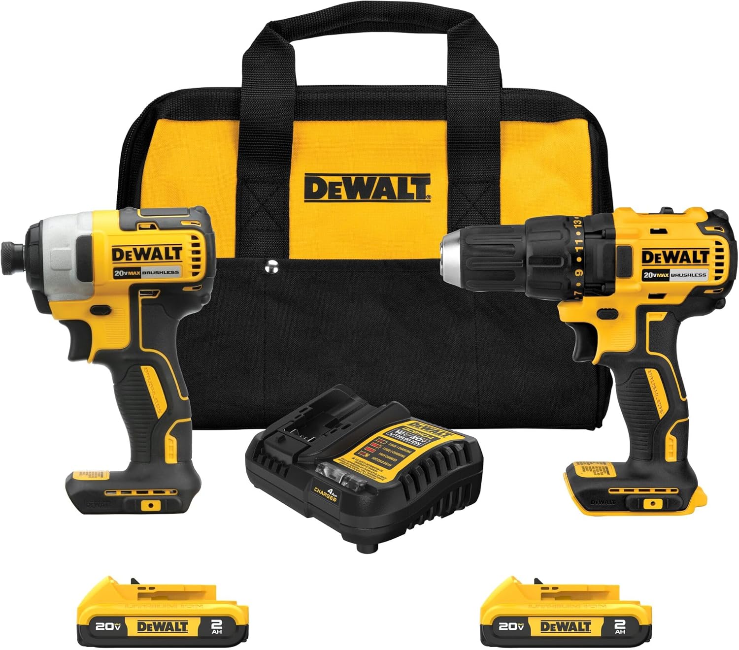 DEWALT (DCK277D2) 20V MAX Cordless Drill Combo Kit