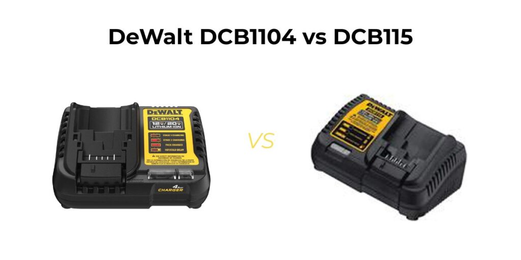 Confused between Dewalt DCB1104 vs DCB115? This side-by-side comparison shows which charger is faster, safer, and worth your money.
