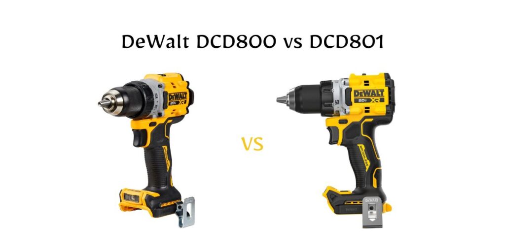 DeWalt DCD800 vs DCD801: same size, different strengths. Discover which compact DeWalt drill fits your projects best.